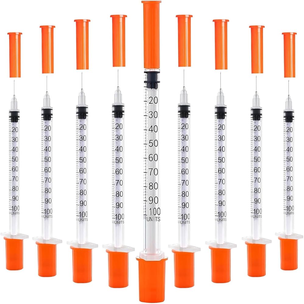 Insulin Syringes U-100 31G 1ml/cc 5/16" (8mm) Pack of 10